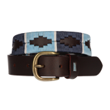 Embroidered children's belt, light blue-white-blue