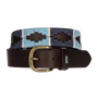 Embroidered children's belt, light blue-white-blue