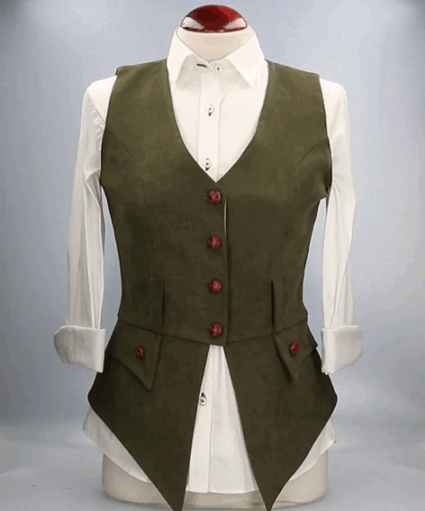 Diana Green Suede Vest