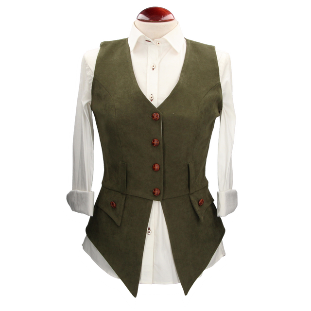Diana Green Suede Vest