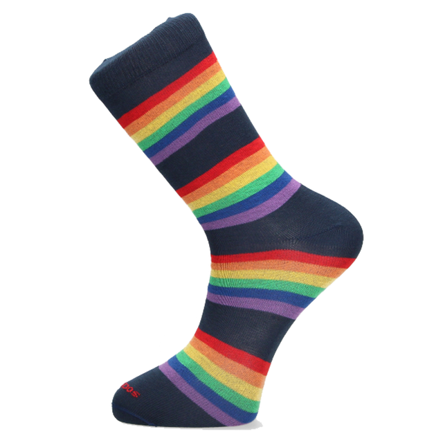 CALCETÍN ARCOIRIS AZUL