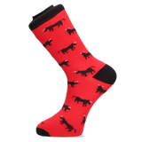 CALCETÍN TORO NEGRO-ROJO