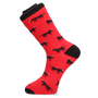 CALCETÍN TORO NEGRO-ROJO