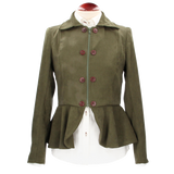Veste en daim vert Tavira