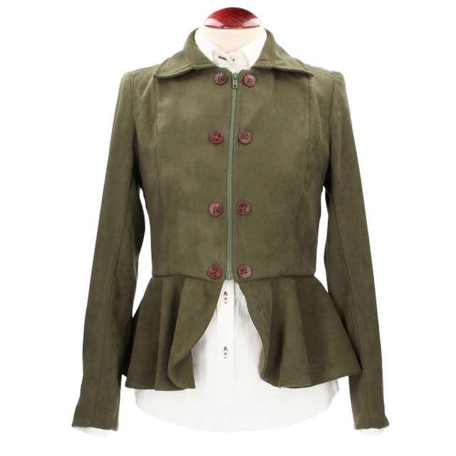 Veste en daim vert Tavira