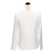 WHITE LINEN BUTTON-DOWN SHIRT