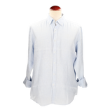 LIGHT BLUE LINEN BUTTON-THROUGH SHIRT