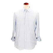 LIGHT BLUE LINEN BUTTON-THROUGH SHIRT