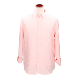 CAMISA BOTON LINO ROSA