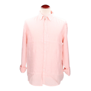 CHEMISE ROSE EN LIN À BOUTONS