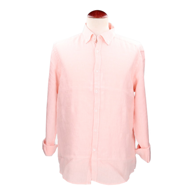 CAMISA BOTON LINO ROSA