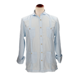 LIGHT BLUE LINEN GUAYABERA