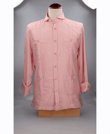Cuban Salmon Linen Shirt