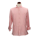 SALMON LINEN GUAYABERA