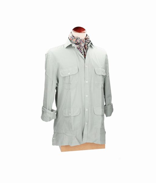 Green linen Cuban shirt