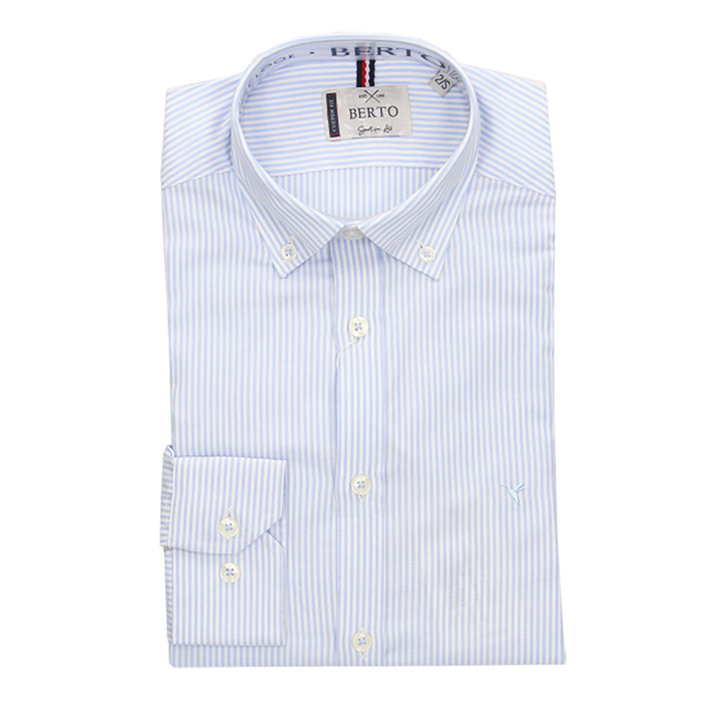 BLUE STRIPED OXFORD SHIRT