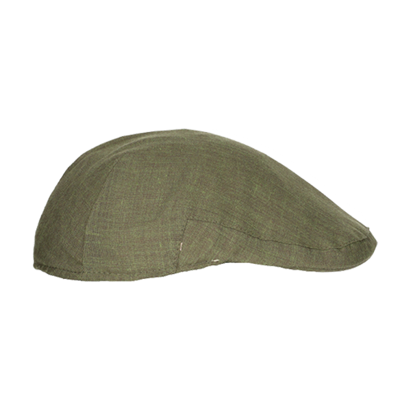 GREEN LINEN JACKET CAP