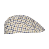 CAPUCHON À CARREAUX BLEU/BEIGE
