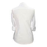 Camisa Mujer Popelín Blanco con Bordado Amazonas Marino