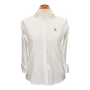 CAMISA POPELIN BEIGE BORD. MARRON