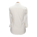 Chemise femme en popeline beige avec broderie Amazon marron