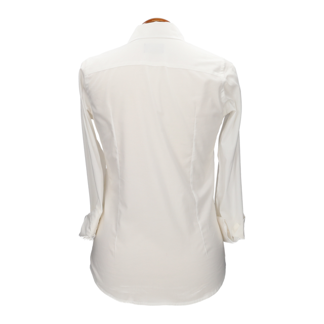 Chemise femme en popeline beige avec broderie Amazon marron