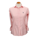 PINK EMBROIDERY POPLIN SHIRT. MARINE