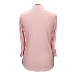 Camisa mujer popelín rosa con bordado amazonas marino