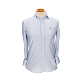 Camisa Mujer Rayas Azul con Bordado Amazona Marino