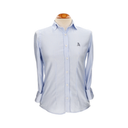 BLUE STRIPED SHIRT WITH NAVY BORDER