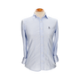BLUE STRIPED SHIRT WITH NAVY BORDER