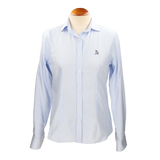 BLUE STRIPED SHIRT WITH NAVY BORDER