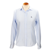 BLUE STRIPED SHIRT WITH NAVY BORDER