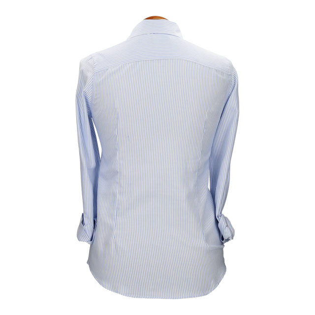 Camisa Mujer Rayas Azul con Bordado Amazona Marino