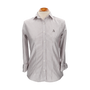 BROWN STRIPED SHIRT WITH NAVY BORDER