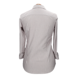 Camisa Mujer Rayas Marrón con Bordado Amazona Marino