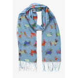 Foulard Flecos Perros Azulina