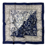 PAÑUELO AZUL RAYA DIAGONAL