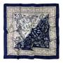 BLUE SCARF DIAGONAL STRIPE