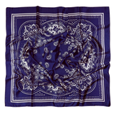 PAÑUELO AZUL  CACHEMIR Y PUNTOS