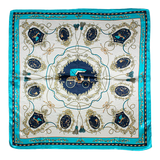 PAÑUELO SELLOS AZUL Y TURQUESA