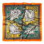 ORANGE-GREEN COMBI SCARF