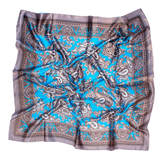 PAÑUELO CACHEMIR AZUL Y MARRON