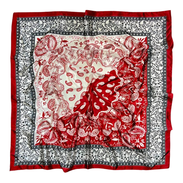PAÑUELO CASHEMIRE ROJO/NEGRO