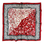 FOULARDS CACHEMIRE ROUGE/NOIR