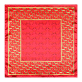 Red stirrups and horses handkerchief