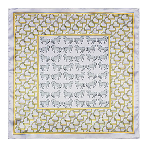 Pañuelo estribos y caballos gris