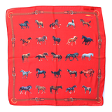Red horse silk scarf