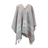 Taupe poncho with stripes, raw-taupe combo