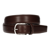BROWN BELT WITH BEIGE PESPINATING STRAPS